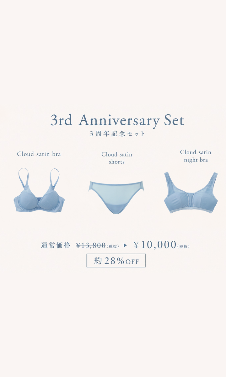 【3周年記念】 3点セットblue×blue
