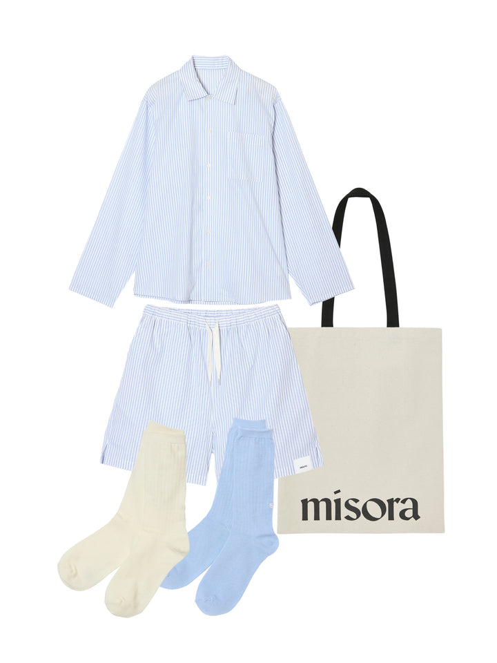 Gift set for HER - Pajamas set/Blue stripe