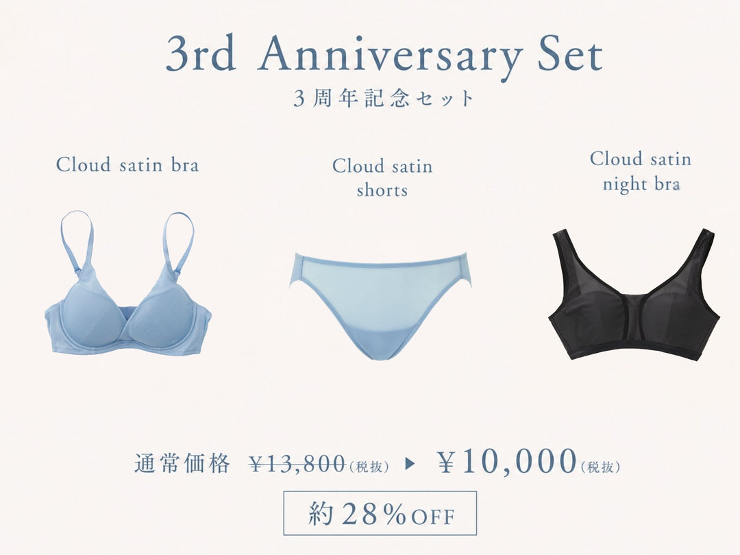 【3周年記念】 3点セットblue×black