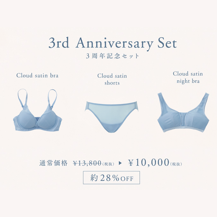 【3周年記念】 3点セットblue×blue
